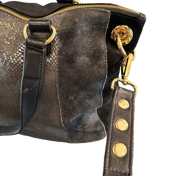 HAMMITT LA Handbag Hobo Tote Gray Black Red Leather Suede Large Purse RARE Style - Picture 11 of 16